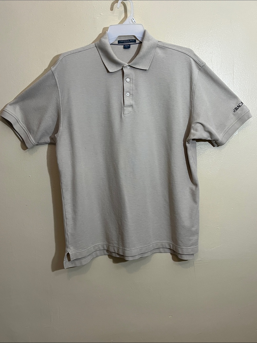 Chestnut Hill Performance Men’s Light Beige Polo Shirt